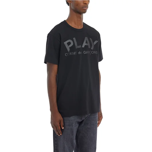 COMME DES GARCONS PLAY T-SHIRT LOGO IN COTONE