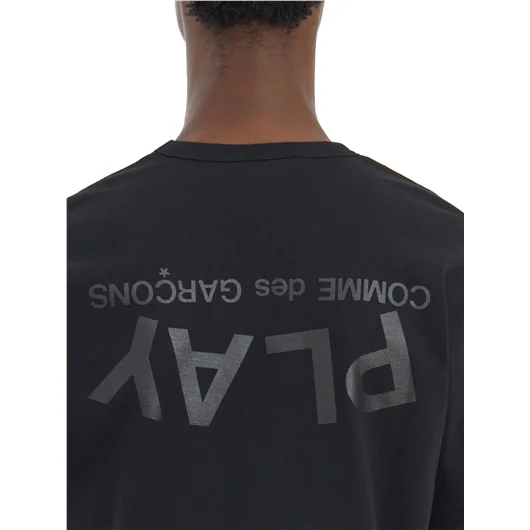 COMME DES GARCONS PLAY T-SHIRT LOGO IN COTONE