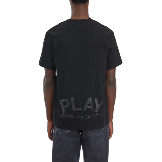COMME DES GARCONS PLAY T-SHIRT LOGO IN COTONE