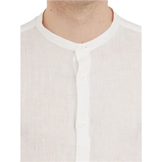 DANIELE ALESSANDRINI CAMICIA COREANA IN LINO