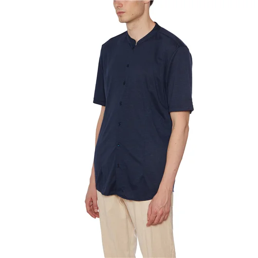 DANIELE ALESSANDRINI CAMICIA IN JERSEY STRETCH