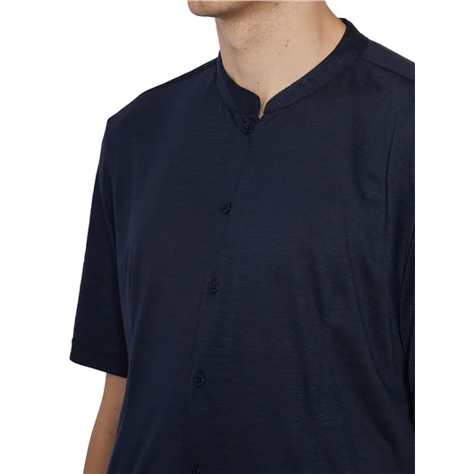 DANIELE ALESSANDRINI CAMICIA IN JERSEY STRETCH