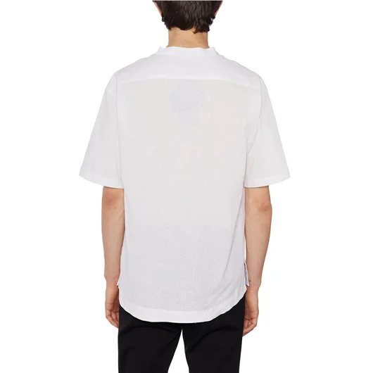 DANIELE ALESSANDRINI CAMICIA IN LINO E COTONE