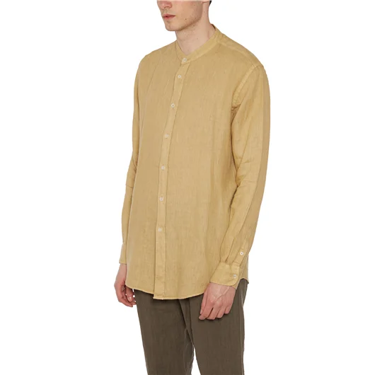 DANIELE ALESSANDRINI CAMICIA KOREANA IN LINO