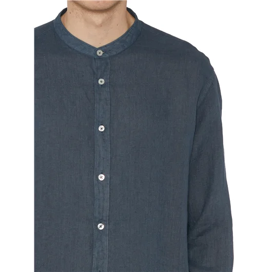 DANIELE ALESSANDRINI CAMICIA KOREANA IN LINO