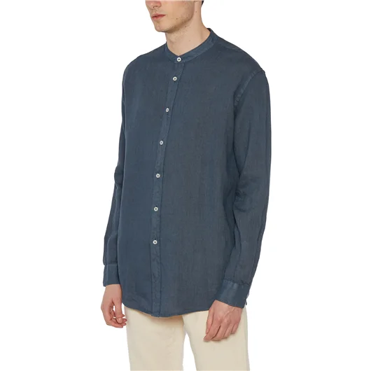 DANIELE ALESSANDRINI CAMICIA KOREANA IN LINO