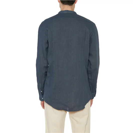 DANIELE ALESSANDRINI CAMICIA KOREANA IN LINO