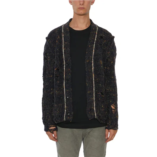 DANIELE ALESSANDRINI CARDIGAN IN MISTO LANA