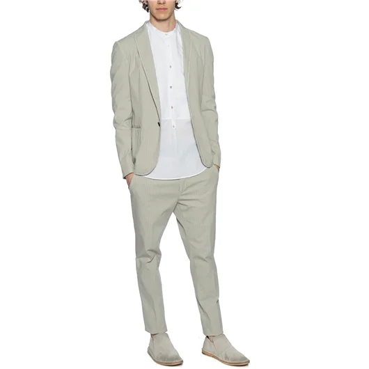 DANIELE ALESSANDRINI GIACCA IN COTONE RIGATO