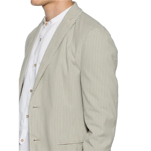 DANIELE ALESSANDRINI GIACCA IN COTONE RIGATO