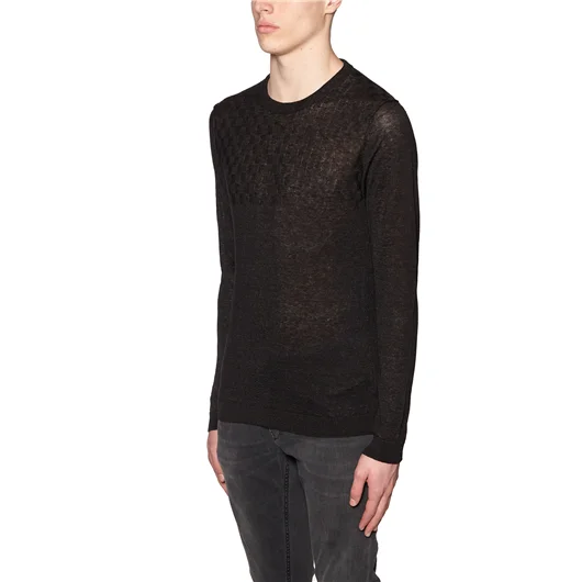 DANIELE ALESSANDRINI MAGLIA GIROCOLLO IN LINO