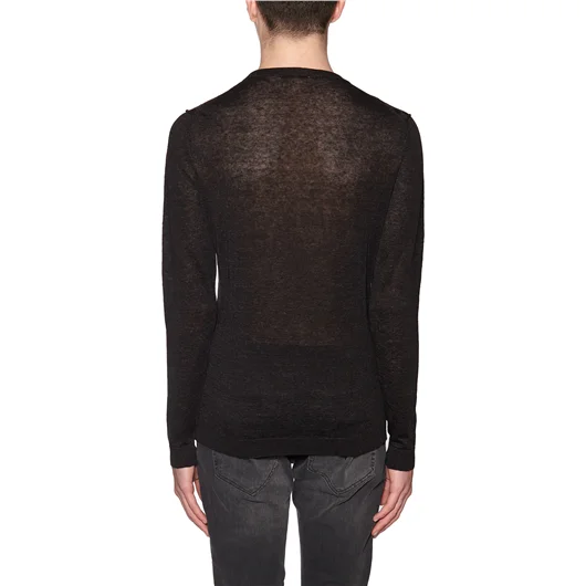 DANIELE ALESSANDRINI MAGLIA GIROCOLLO IN LINO