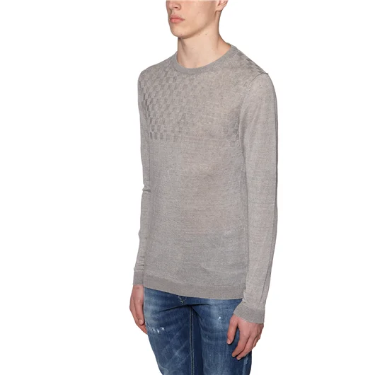 DANIELE ALESSANDRINI MAGLIA GIROCOLLO IN LINO