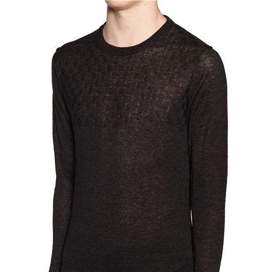 DANIELE ALESSANDRINI MAGLIA GIROCOLLO IN LINO