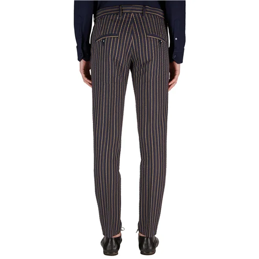 DANIELE ALESSANDRINI PANTALONE IN COTONE A RIGHE