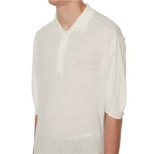 DANIELE ALESSANDRINI POLO IN LINO E COTONE