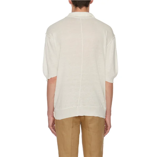 DANIELE ALESSANDRINI POLO IN LINO E COTONE