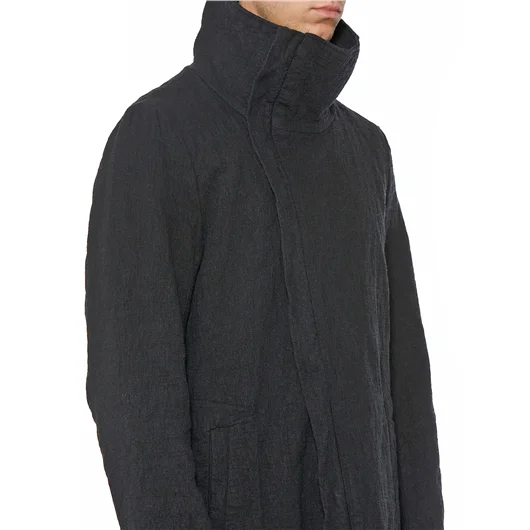 DAUB PARKA ASIMMETRICO IN COTONE E LANA