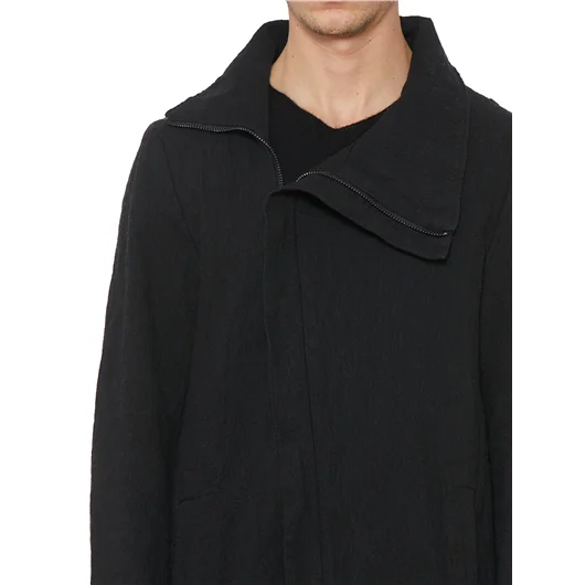 DAUB PARKA ASIMMETRICO IN COTONE E LANA