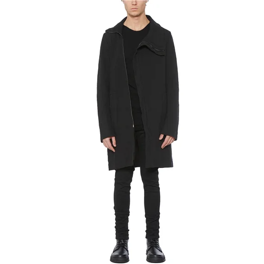 DAUB PARKA ASIMMETRICO IN COTONE E LANA