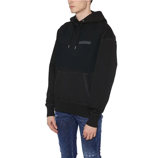 DEATHMASK FELPA IN COTONE CON CAPPUCCIO