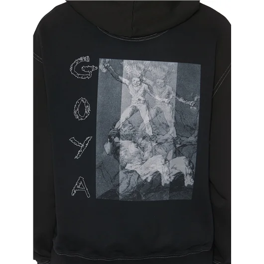 DEATHMASK FELPA IN COTONE CON CAPPUCCIO