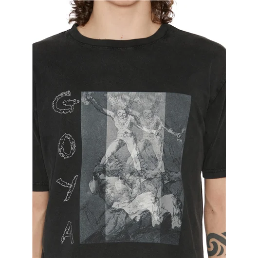 DEATHMASK T-SHIRT GIROCOLLO IN COTONE