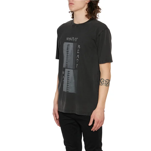 DEATHMASK T-SHIRT GIROCOLLO IN COTONE