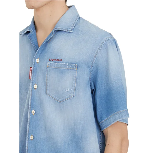 DSQUARED CAMICIA BOWLING IN DENIM
