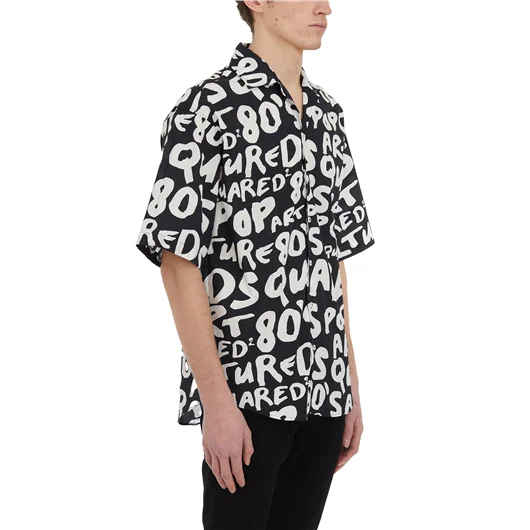 DSQUARED CAMICIA BOWLING STAMPA ALLOVER