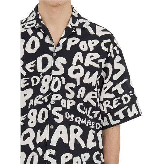 DSQUARED CAMICIA BOWLING STAMPA ALLOVER