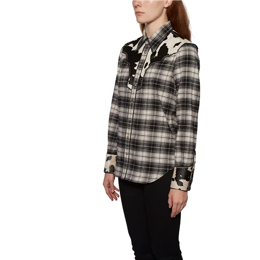 DSQUARED CAMICIA IN COTONE CHECK CON INSERTO