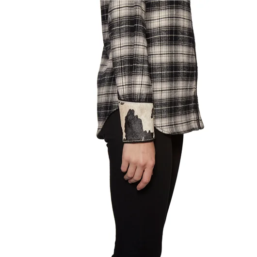 DSQUARED CAMICIA IN COTONE CHECK CON INSERTO