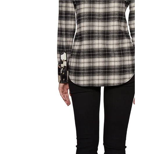 DSQUARED CAMICIA IN COTONE CHECK CON INSERTO