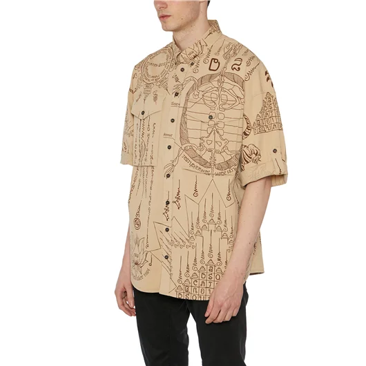 DSQUARED CAMICIA IN COTONE STAMPATA