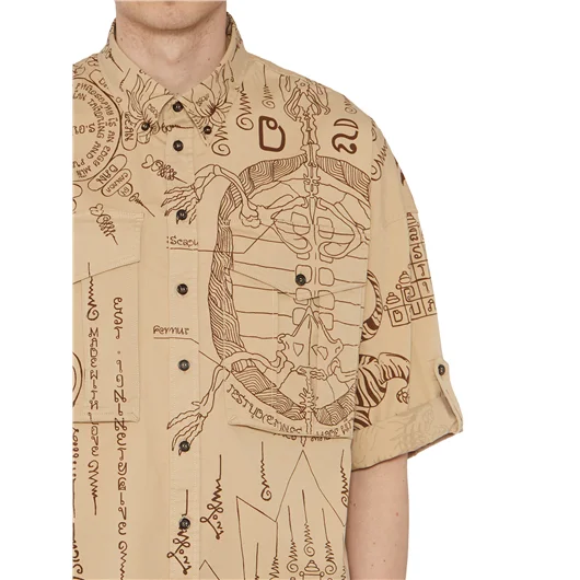 DSQUARED CAMICIA IN COTONE STAMPATA