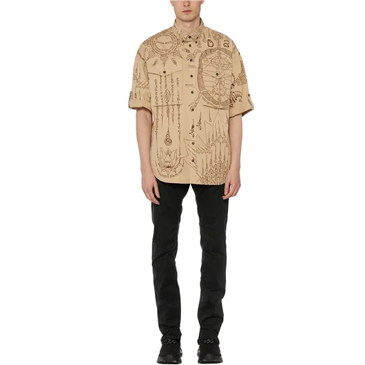 DSQUARED CAMICIA IN COTONE STAMPATA