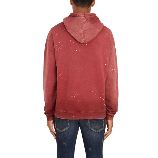 DSQUARED FELPA CON CAPPUCCIO IN COTONE