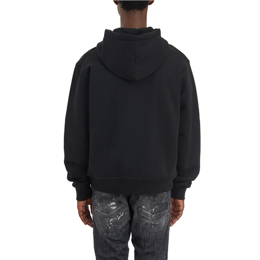 DSQUARED FELPA CON ZIP E CAPPUCCIO