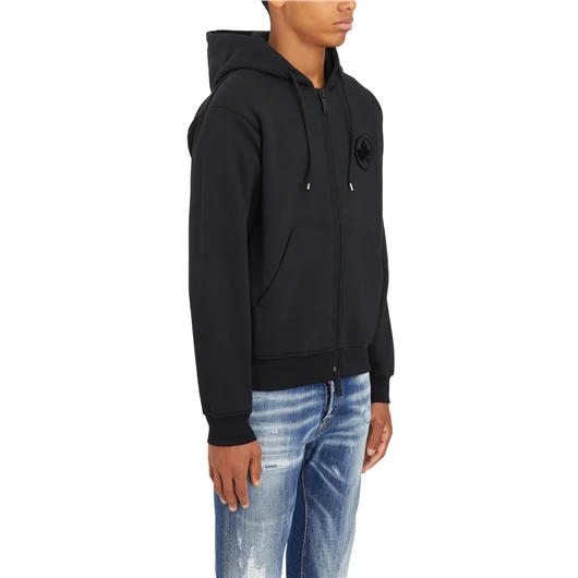 DSQUARED FELPA CON ZIP E CAPPUCCIO