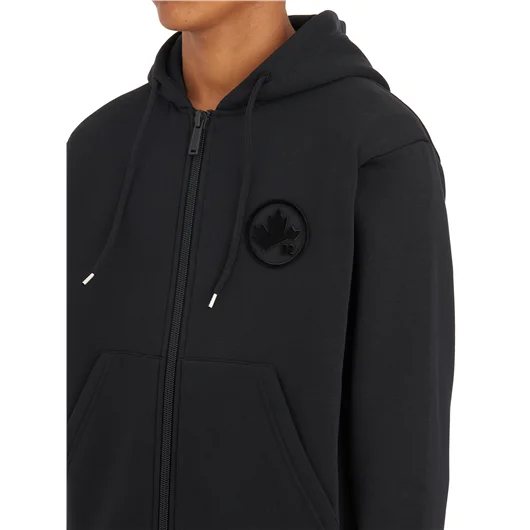 DSQUARED FELPA CON ZIP E CAPPUCCIO