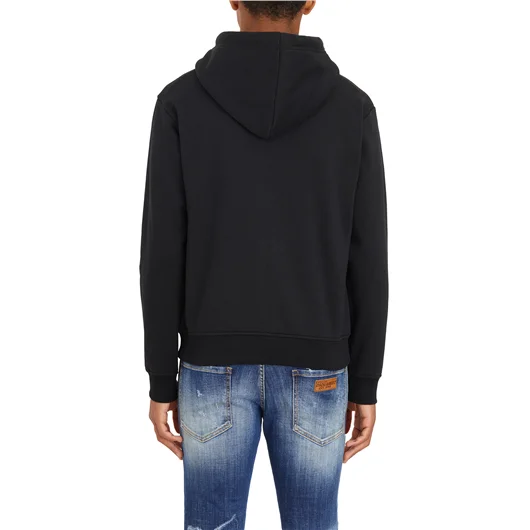 DSQUARED FELPA CON ZIP E CAPPUCCIO