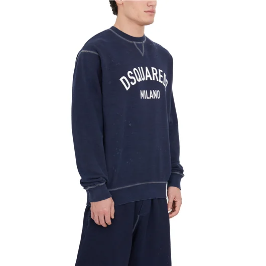 DSQUARED FELPA GIROCOLLO LOGO