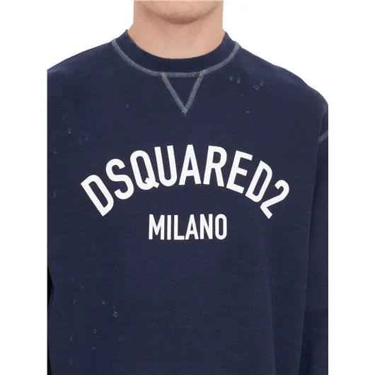 DSQUARED FELPA GIROCOLLO LOGO