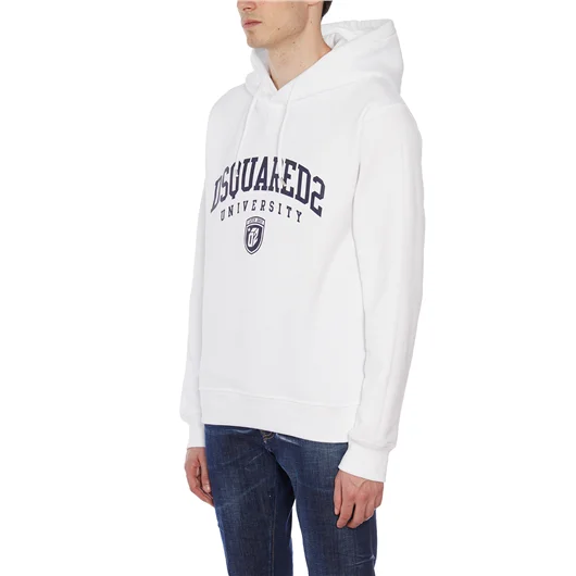 DSQUARED FELPA IN COTONE CON CAPPUCCIO