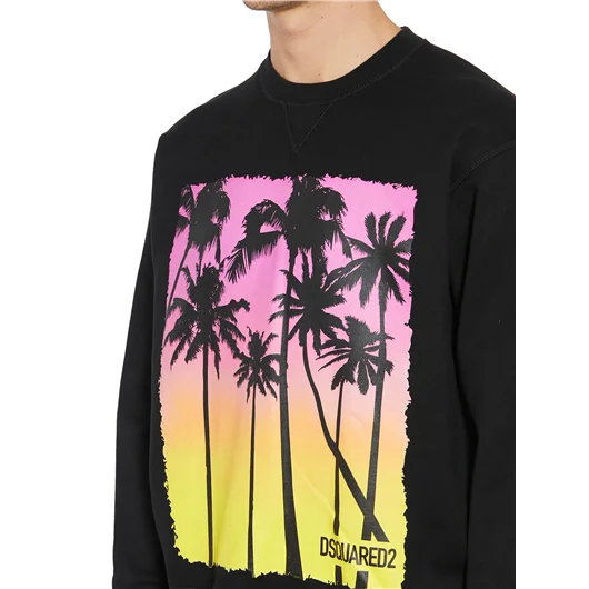 DSQUARED FELPA IN COTONE CON STAMPA