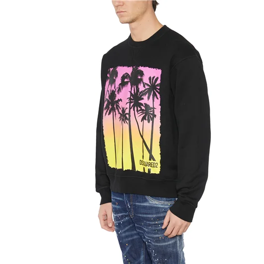 DSQUARED FELPA IN COTONE CON STAMPA