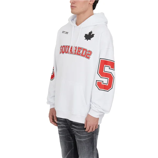 DSQUARED FELPA LOGO CON CAPPUCCIO