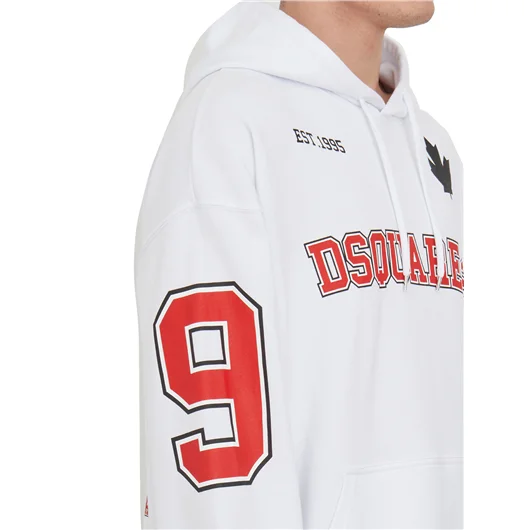 DSQUARED FELPA LOGO CON CAPPUCCIO