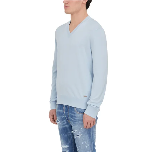 DSQUARED MAGLIA SCOLLO A V IN COTONE